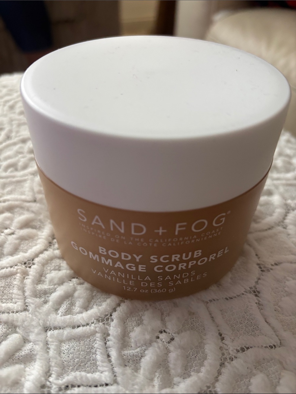 Sand + Fog Vanilla Sands Body Scrub — Tan Jar